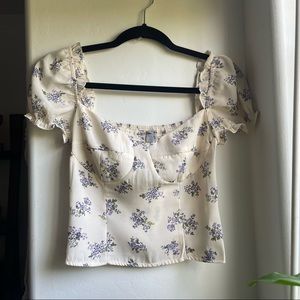 Floral Puff Sleeve Blouse